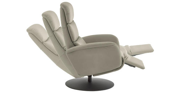 RELAXSESSEL in Leder Grau  - Schwarz/Grau, Design, Leder/Metall (76/108/86cm) - Dieter Knoll