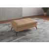 HOCKERLeder Cappuccino  - Schwarz/Cappuccino, Konventionell, Leder/Metall (102/47/69cm) - Sit & More