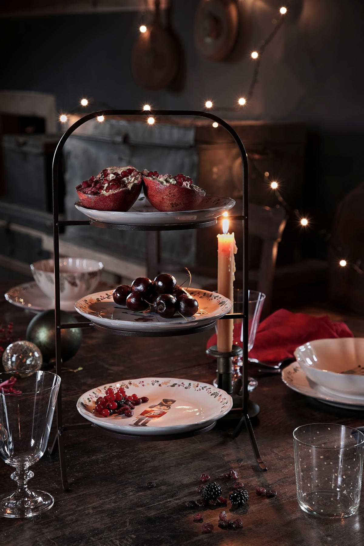 ETAGERE 3-stöckig - Braun, Basics, Metall (28/50cm) - Costa Nova