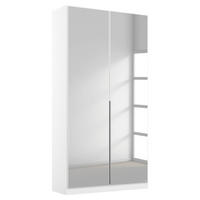 ŠATNÍ SKŘÍŇ S OTOČNÝMI DVEŘMI, barvy stříbra, bílá, 91/229/54 cm - bílá/barvy stříbra, Moderní, kov/kompozitní dřevo (91/229/54cm) - Rauch Möbel