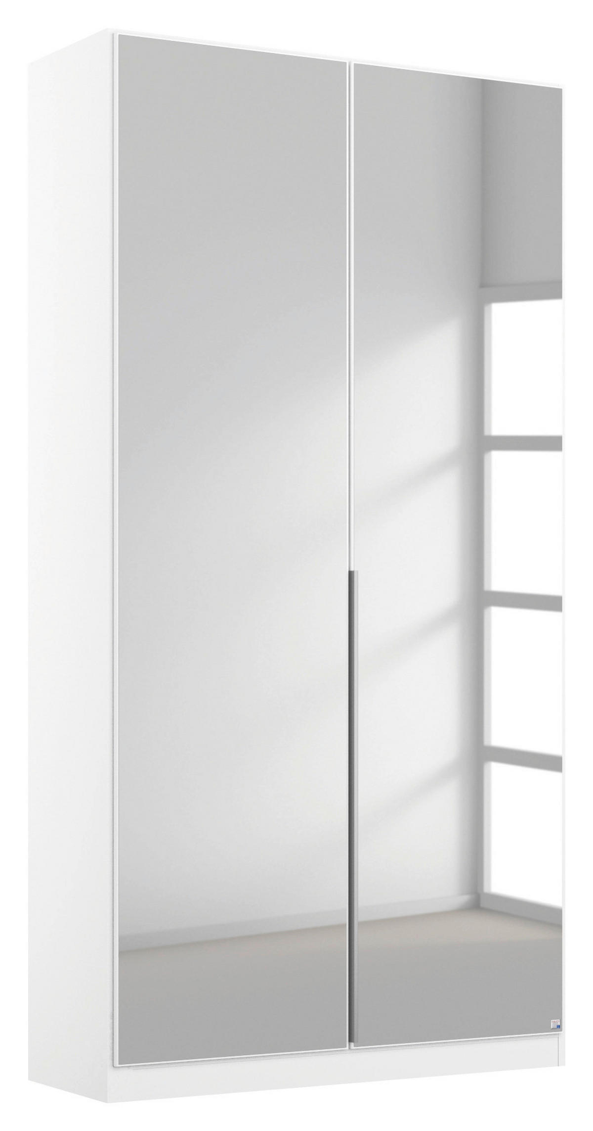 ŠATNÍ SKŘÍŇ S OTOČNÝMI DVEŘMI, barvy stříbra, bílá, 91/229/54 cm - bílá/barvy stříbra, Moderní, kov/kompozitní dřevo (91/229/54cm) - Rauch Möbel