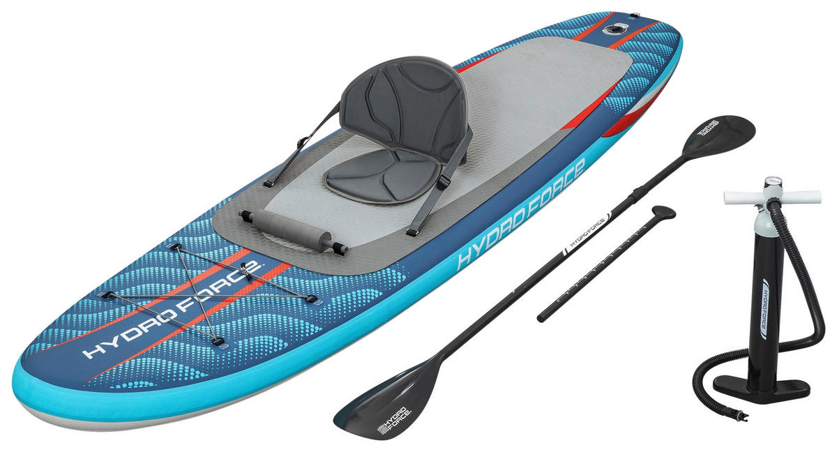 STAND-UP PADDLE BOARD HYDRO-FORCE  - Blau/Grau, KONVENTIONELL, Kunststoff/Metall (305/84/15cm) - Bestway