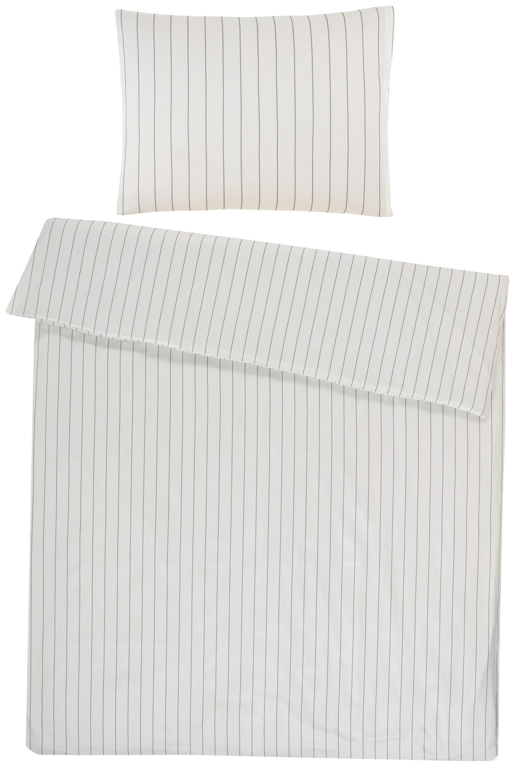 BETTWÄSCHESET Satin 160/210 cm  50 cm/70 cm  - Weiss, Basics, Textil (160/210cm) - Ambiente