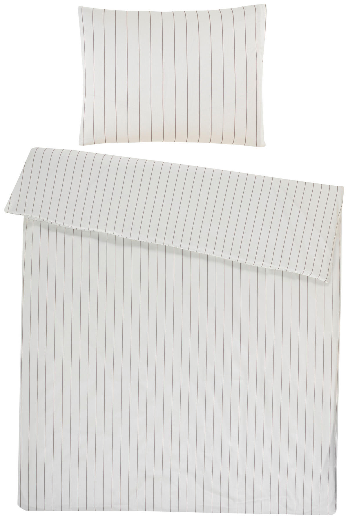 BETTWÄSCHESET Satin 160/210 cm  50 cm/70 cm  - Weiss, Basics, Textil (160/210cm) - Ambiente