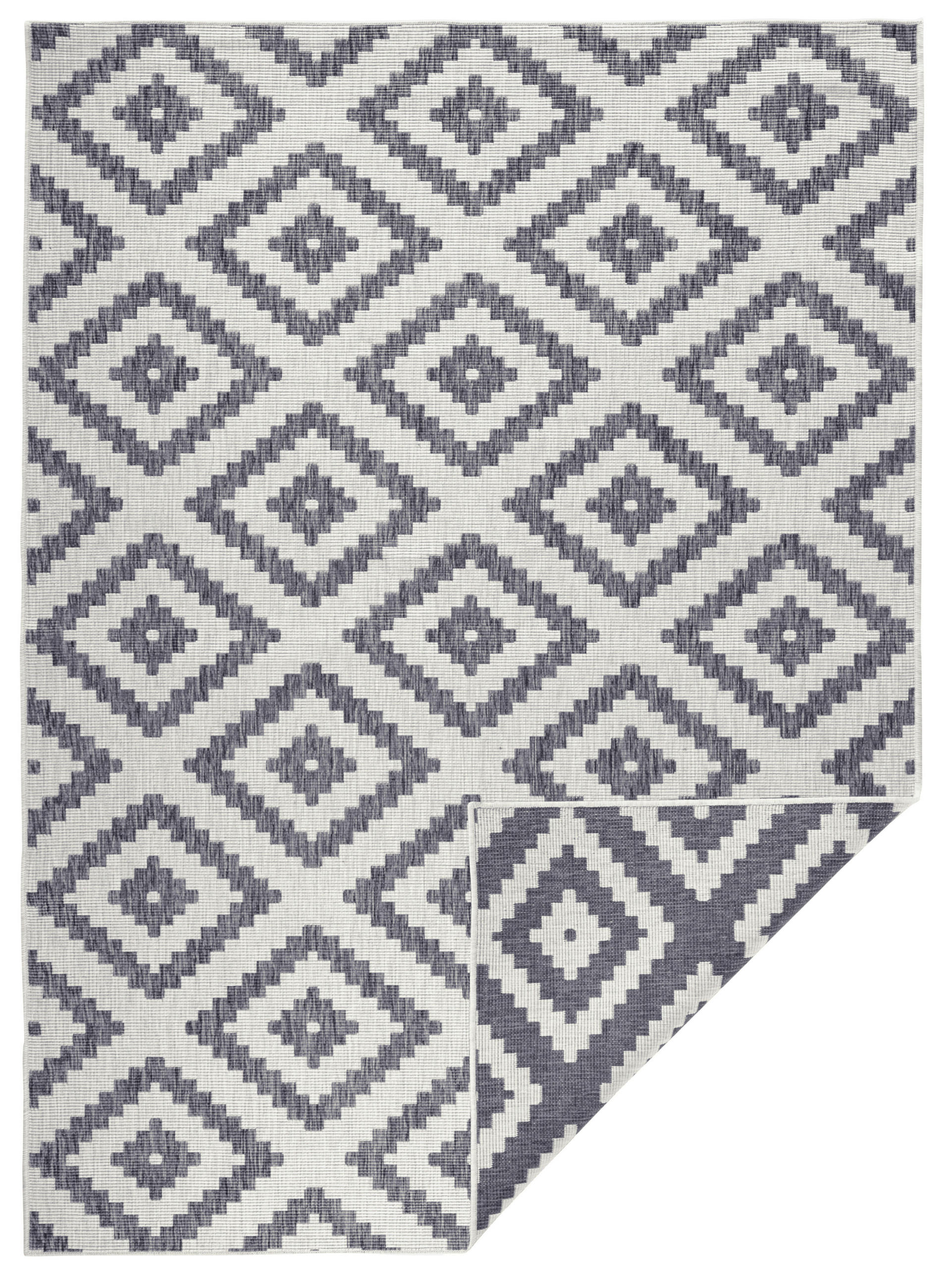 OUTDOORTEPPICH 80/150 cm Twin Creme, Grau  - Creme/Grau, Basics, Kunststoff (80/150cm) - Novel