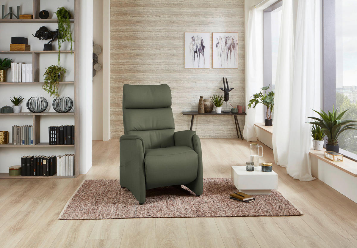 FAUTEUIL DE TÉLÉVISION in Grün  - Schwarz/Grün, Konventionell, Leder/Kunststoff (69/109/83cm) - Cantus