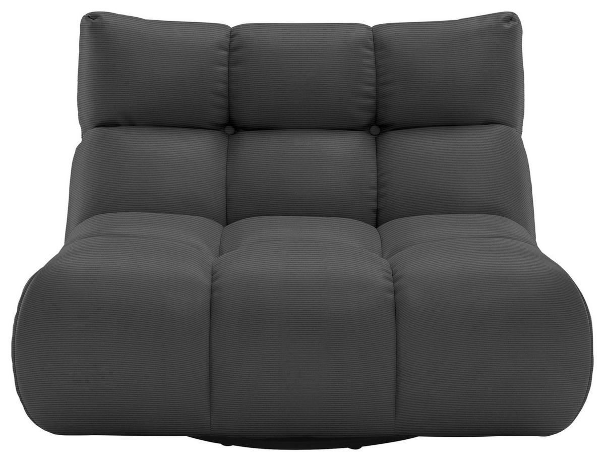 SESSEL Feincord Schwarzbraun  - Schwarzbraun/Schwarz, Design, Kunststoff/Textil (112/85/108cm) - Pure Home Lifestyle