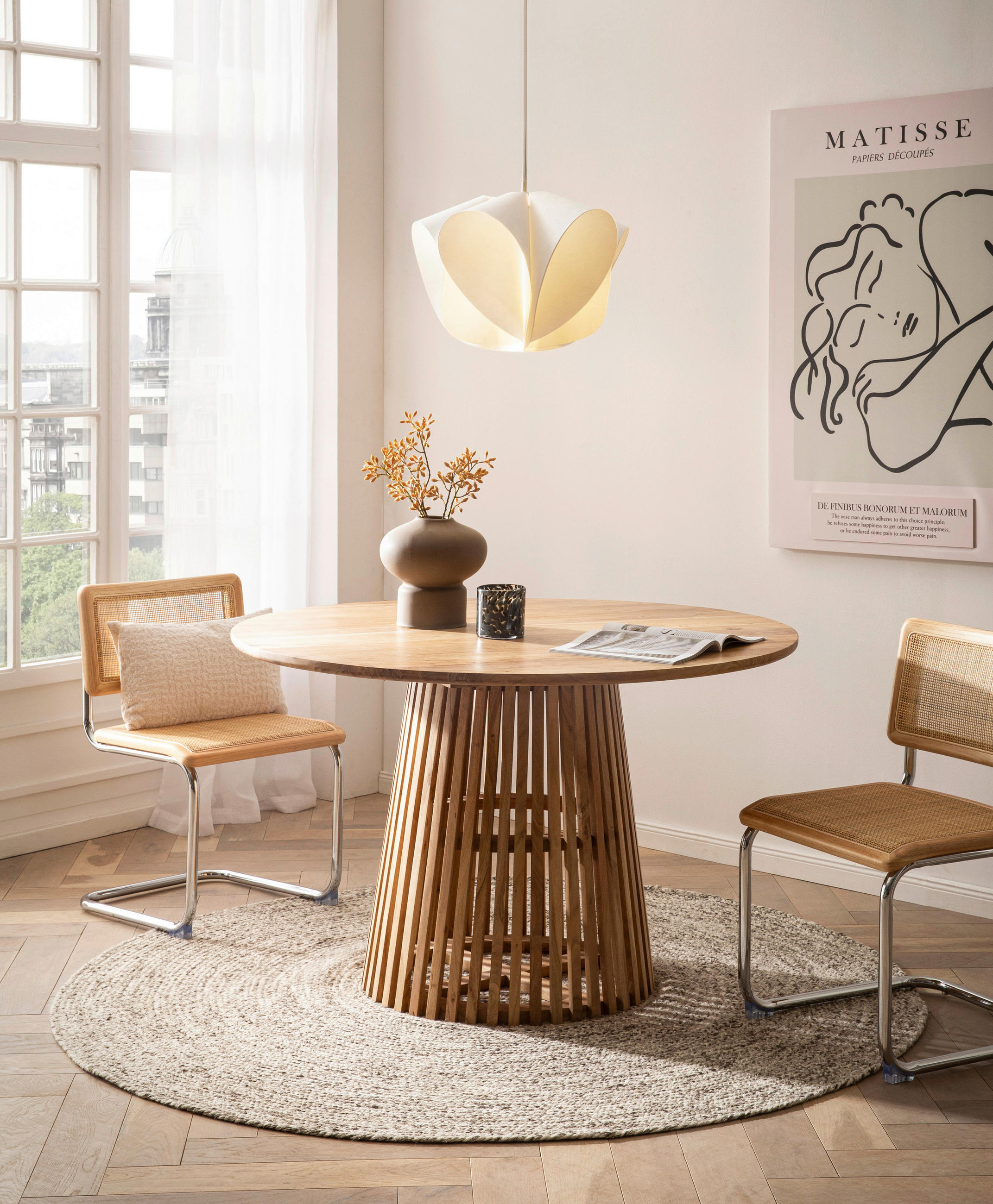 ESSTISCH in Holz  - Akaziefarben, Design, Holz (120/77/120cm) - Livetastic