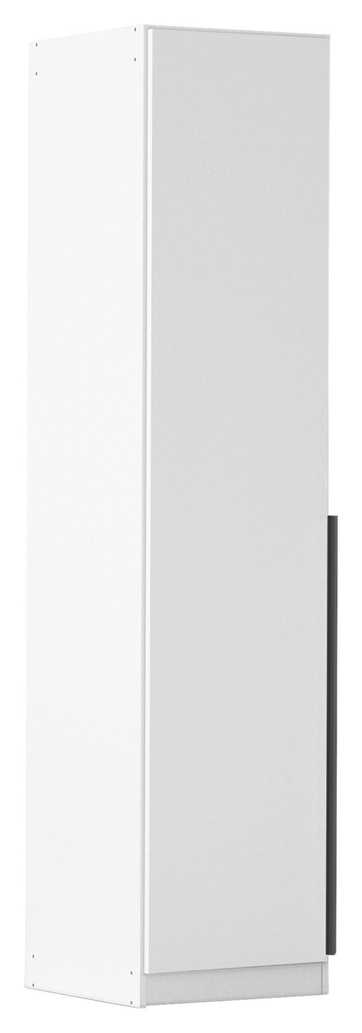 DREHTÜRENSCHRANK 47/229/54 cm 1-türig Weiß - Weiß/Grau, MODERN, Holzwerkstoff (47/229/54cm) - Rauch Möbel
