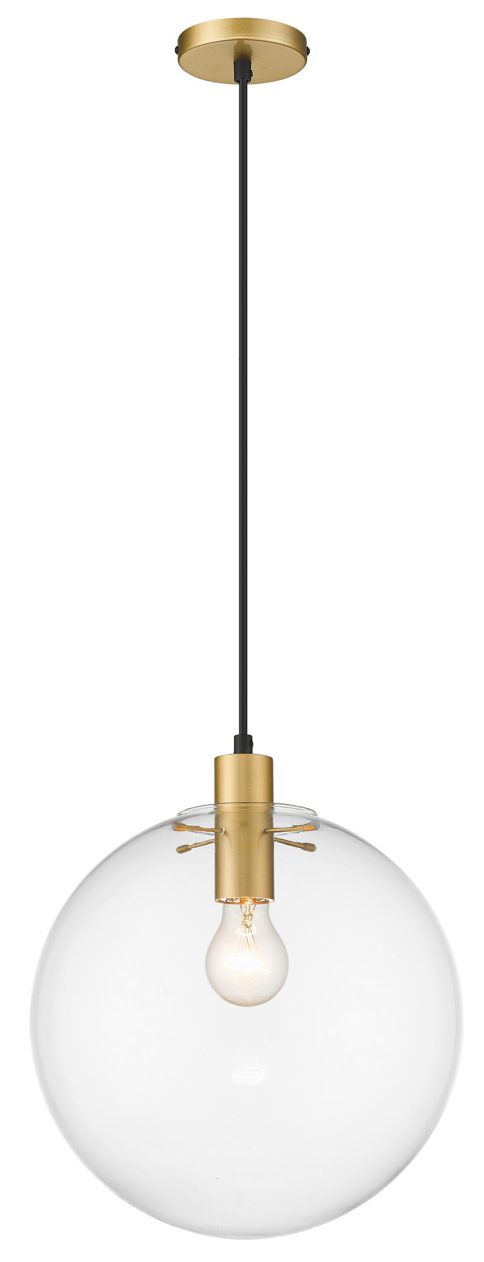 ZÁVĚSNÉ SVÍTIDLO, 30/155 cm  - barvy zlata, Konvenční, sklo (30/155cm)