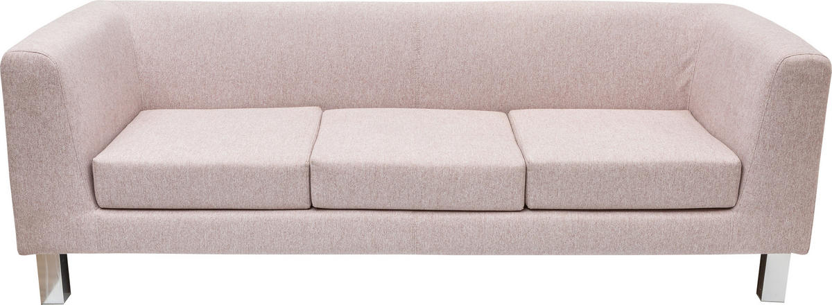 KANAPÉ faalapú anyag, textil rózsaszín  - rózsaszín, Basics, faalapú anyag/textil (200/183/77cm) - Carryhome