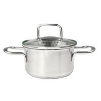 Oală Pentru Carne 0,5 l  - culoare inox, Design, sticlă/metal (14cm) - Chefkoch+Fackelmann