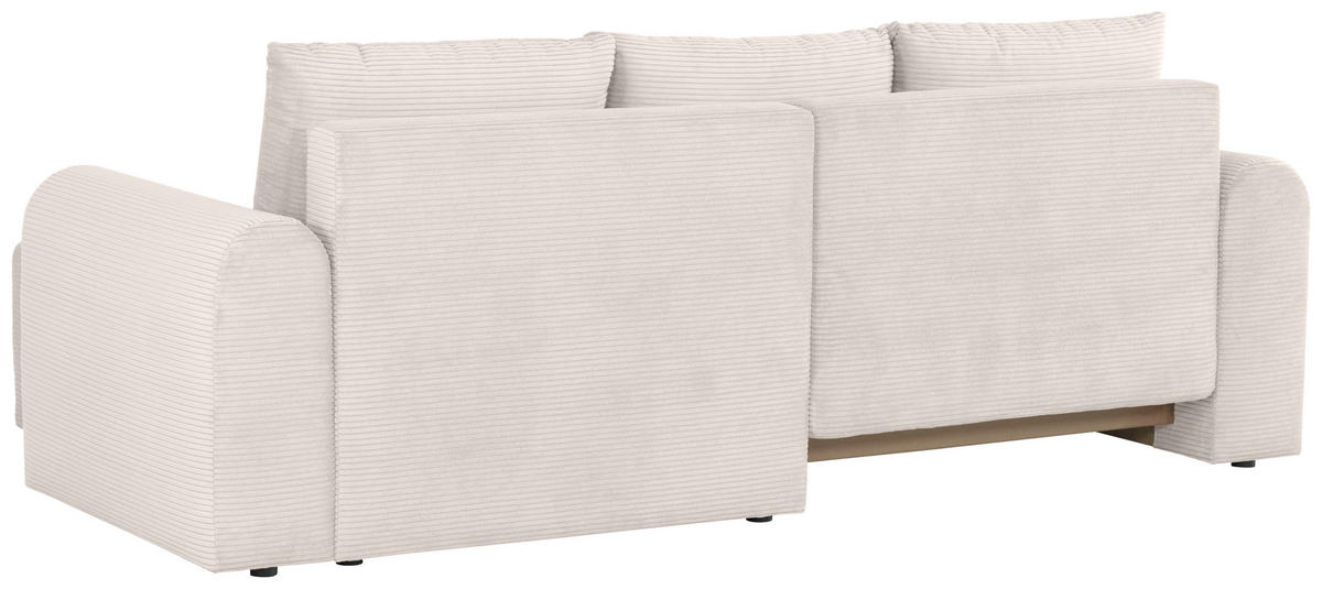ECKSOFA in Cord Weiss  - Weiss, Design, Textil (250/151cm) - MID.YOU