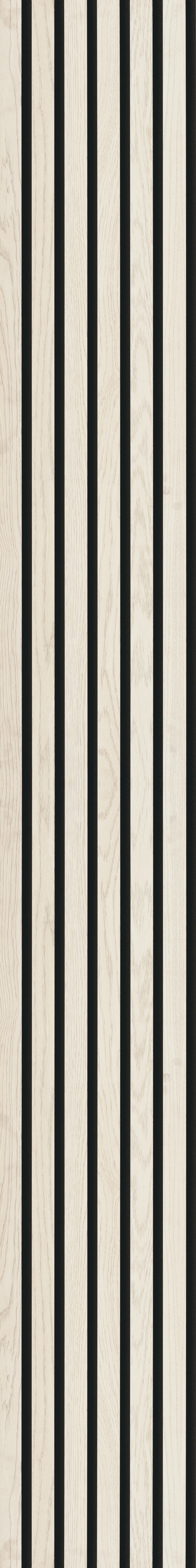 AKUSTIKPANEEL Echtholz 250/30 Echtholz Eiche weiß acous Comfort  - Weiß, KONVENTIONELL, Holz/Kunststoff (250/30/1.1cm) - Novel