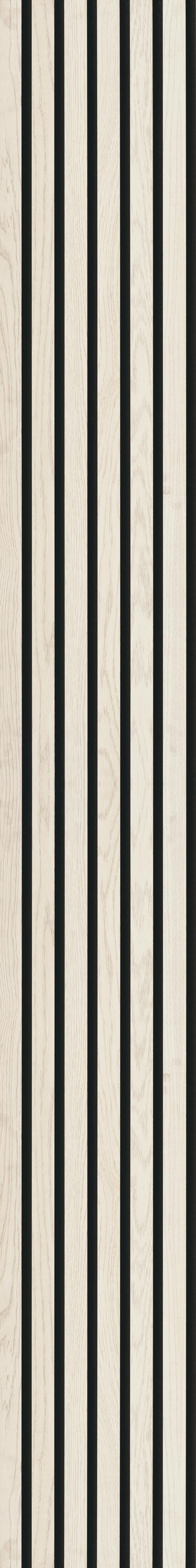 AKUSTIKPANEEL Echtholz 250/30 Echtholz Eiche weiß acous Comfort  - Weiß, KONVENTIONELL, Holz/Kunststoff (250/30/1.1cm) - Novel