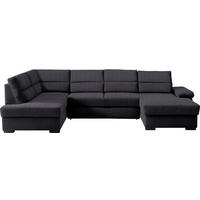 WOHNLANDSCHAFT in Webstoff Anthrazit  - Dunkelbraun/Anthrazit, Konventionell, Kunststoff/Textil (183/319/166cm) - Cantus