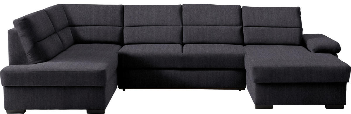 WOHNLANDSCHAFT in Webstoff Anthrazit  - Dunkelbraun/Anthrazit, Konventionell, Kunststoff/Textil (183/319/166cm) - Cantus