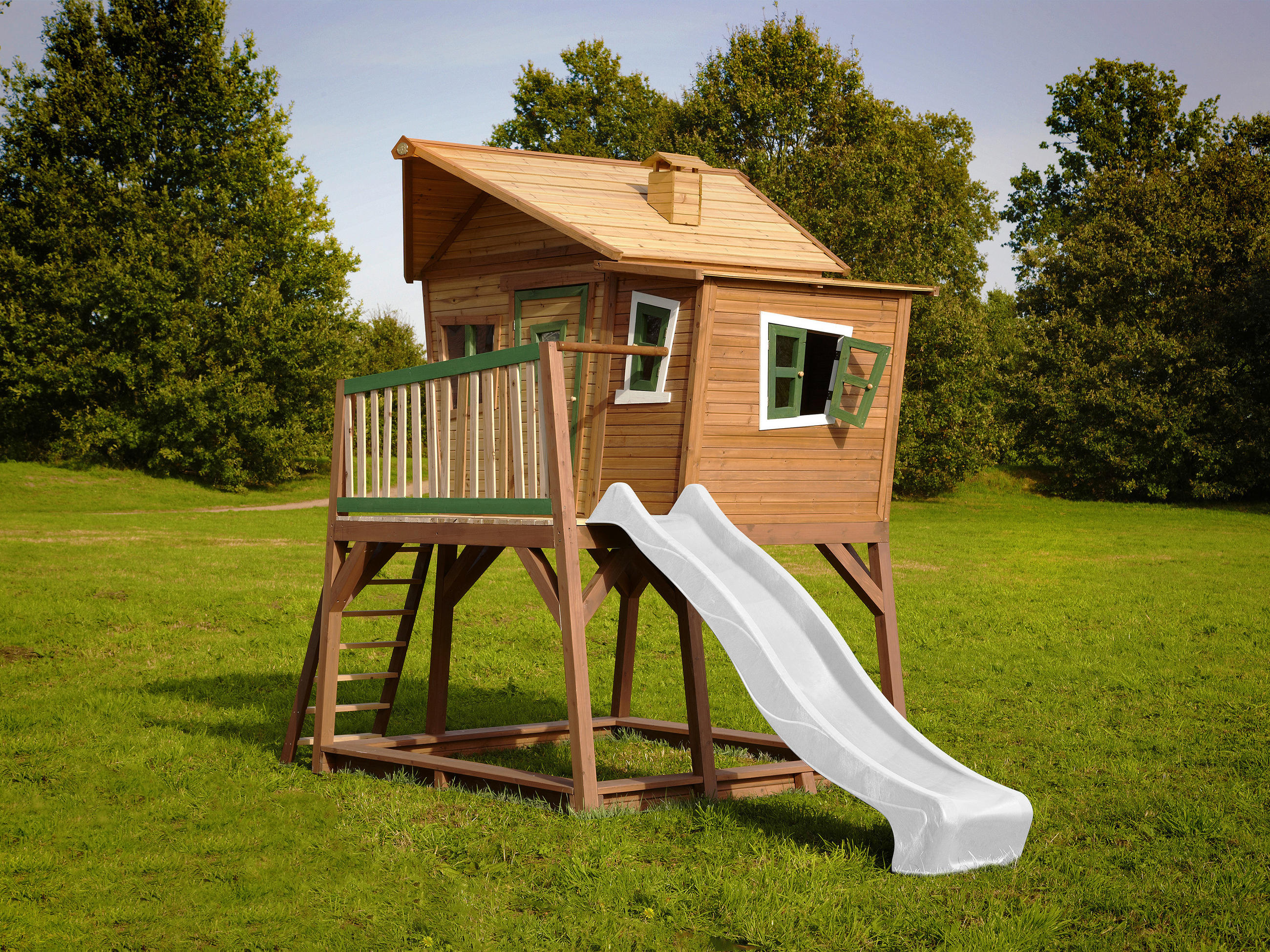 SPIELTURM 432/288/193 cm  - Weiss/Braun, Konventionell, Holz (432/288/193cm)