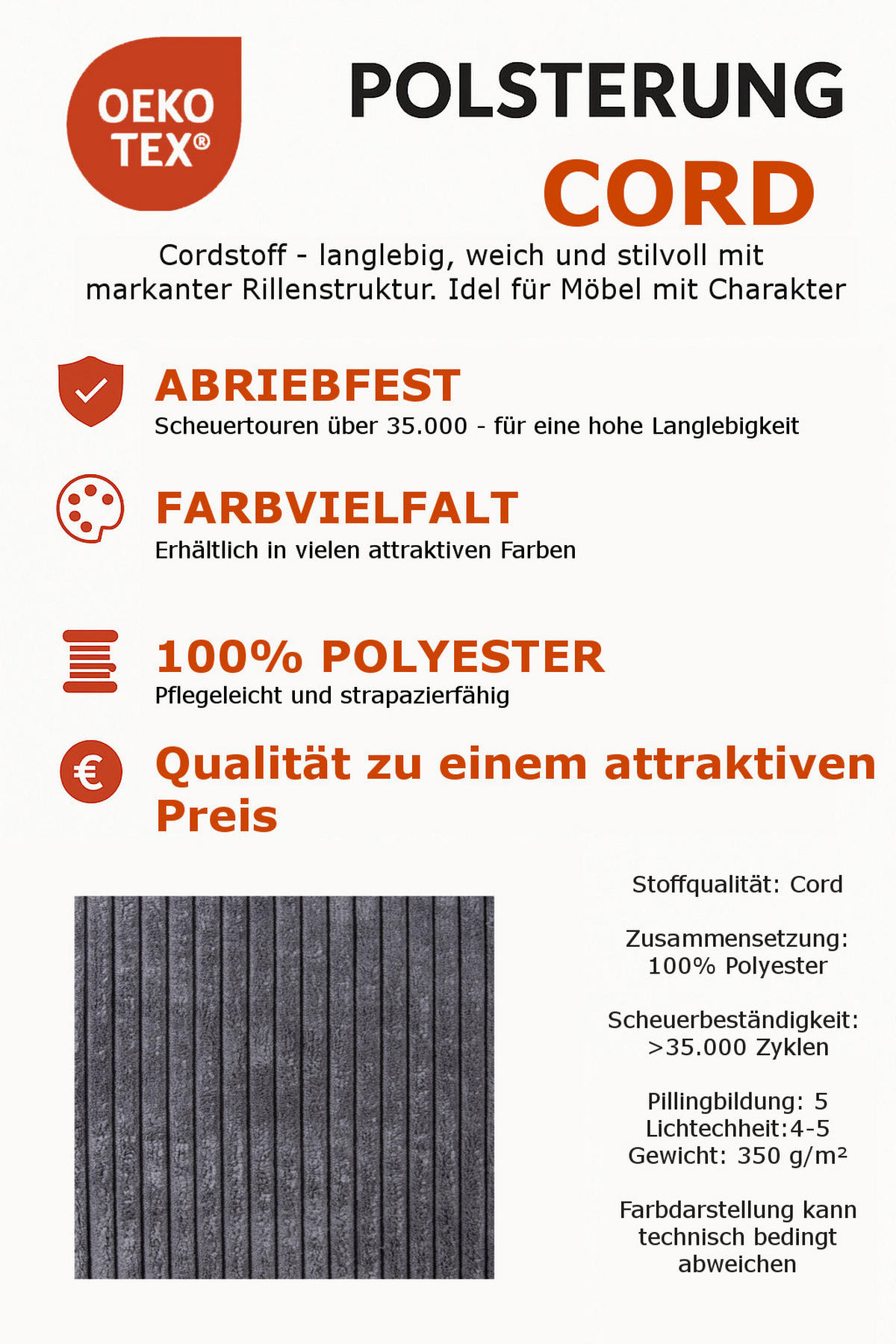 ECKSOFA Grün Cord  - Beige/Schwarz, Design, Holz/Textil (250/190cm) - MID.YOU
