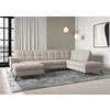 WOHNLANDSCHAFT in Flachgewebe Greige  - Greige/Schwarz, Modern, Textil/Metall (164/319/212cm) - Sit & More