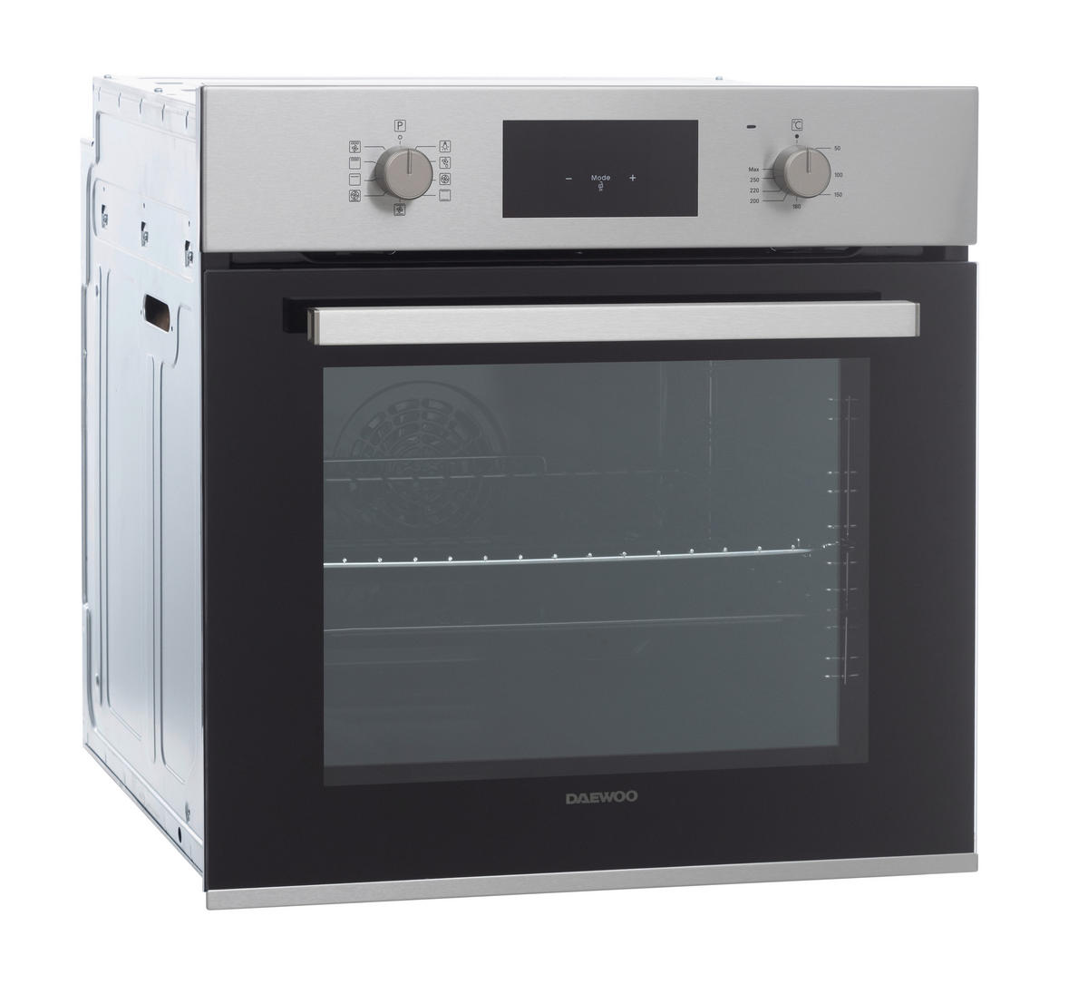 EINBAUBACKOFEN  - Grau, Basics, Glas/Metall (59.5/59.5/57.5cm) - Daewoo