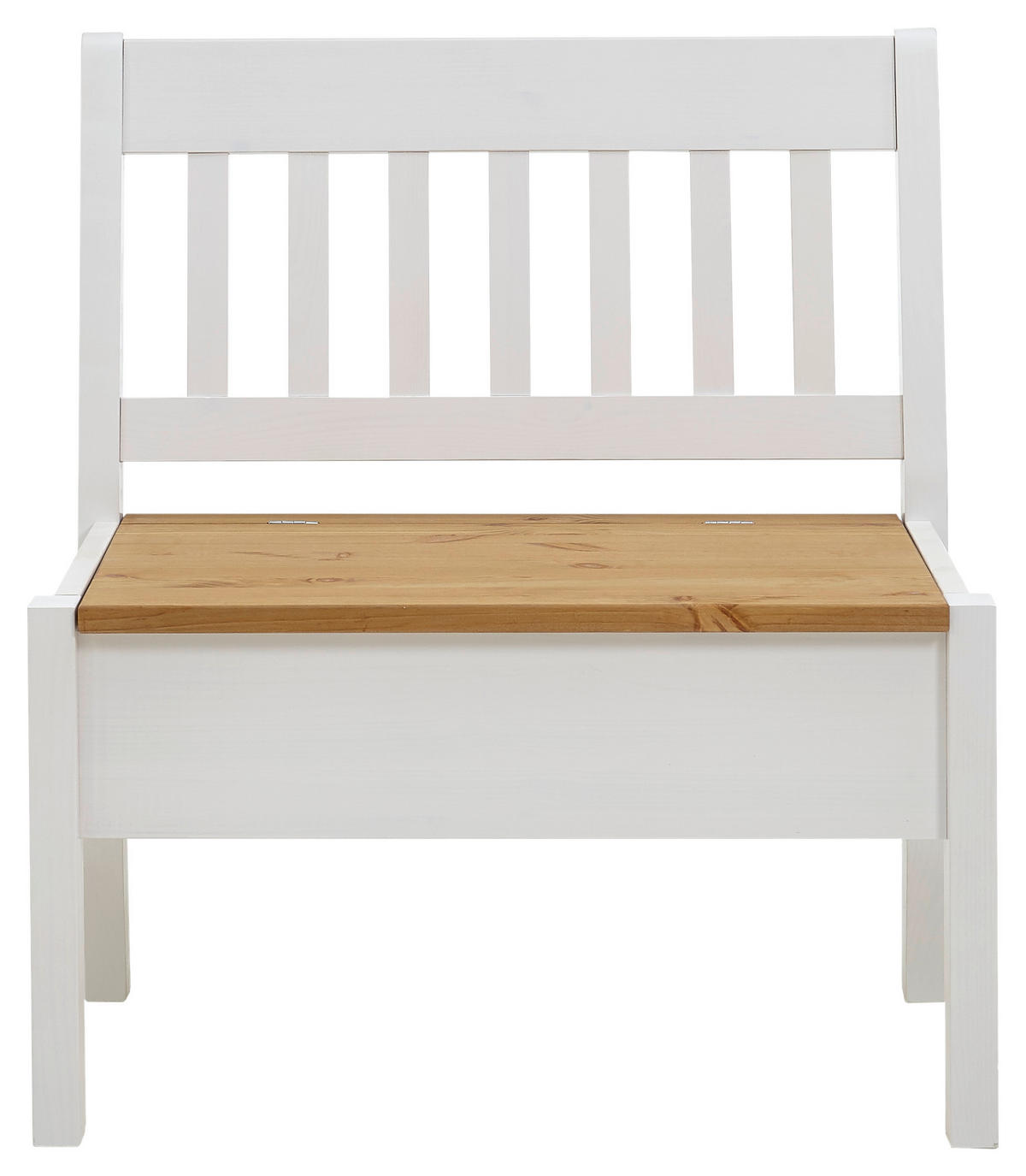SITZBANK 83/93/58 cm Laugenfarbig, Weiß Kiefer massiv  - Laugenfarbig/Weiß, ROMANTIK / LANDHAUS, Holz (83/93/58cm) - Boxxx