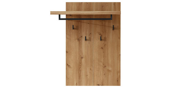 GARDEROBE 6-teilig  in 128/203/38 cm  - Eichefarben/Grau, Natur, Holz/Holzwerkstoff (128/203/38cm) - Linea Natura