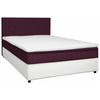 BOXBETT 120/200 cm  in Weiß, Brombeere  - Brombeere/Schwarz, KONVENTIONELL, Holz/Textil (120/200cm) - Boxxx