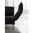 RÉCAMIERE in Echtleder Schwarz  - Chromfarben/Schwarz, Design, Leder/Metall (209/85-109/95-16cm) - Dieter Knoll