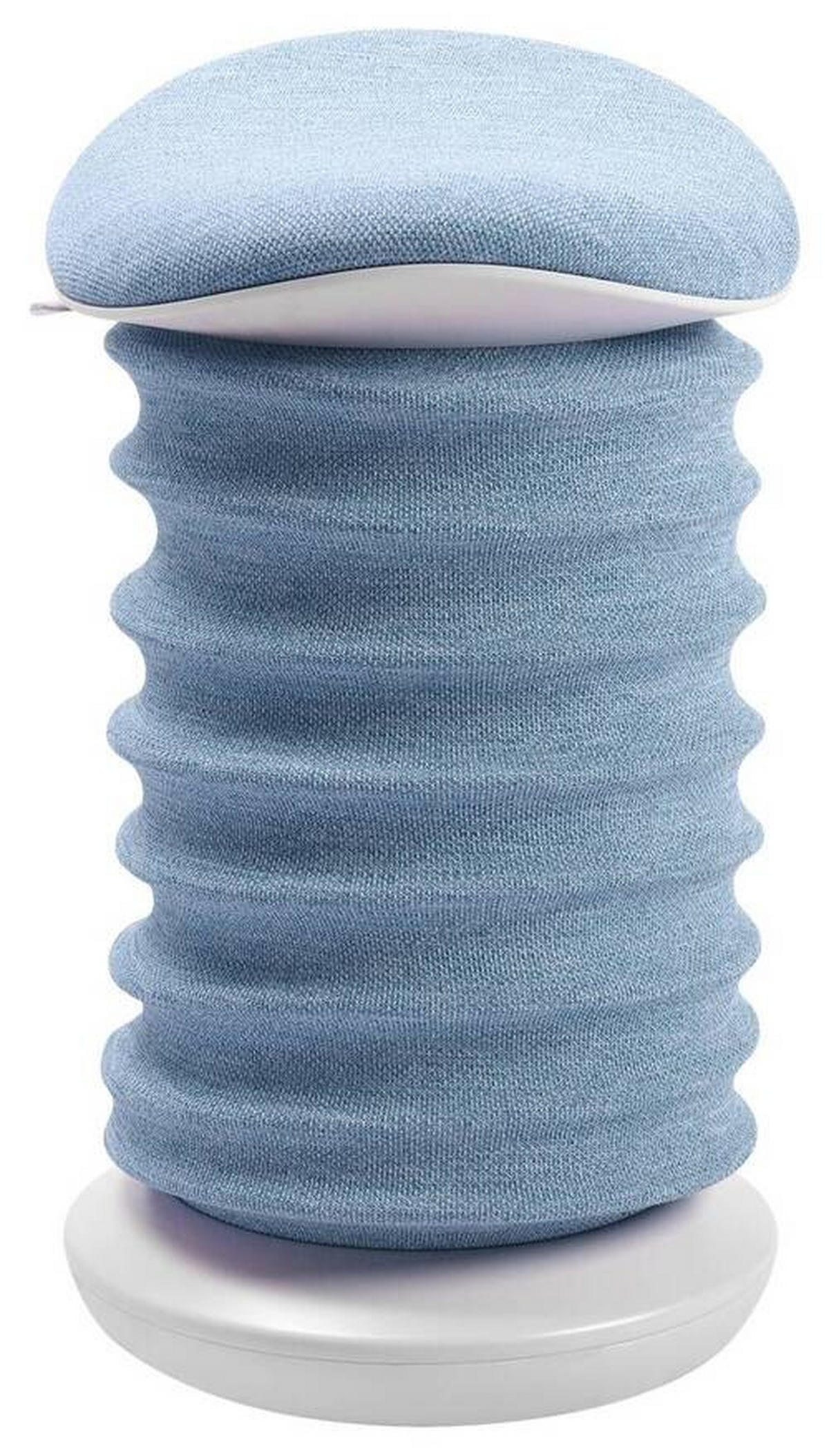 BÜROHOCKER Blau, Weiß  - Blau/Weiß, Design, Kunststoff/Textil (37,5/53-64/36cm) - Topstar