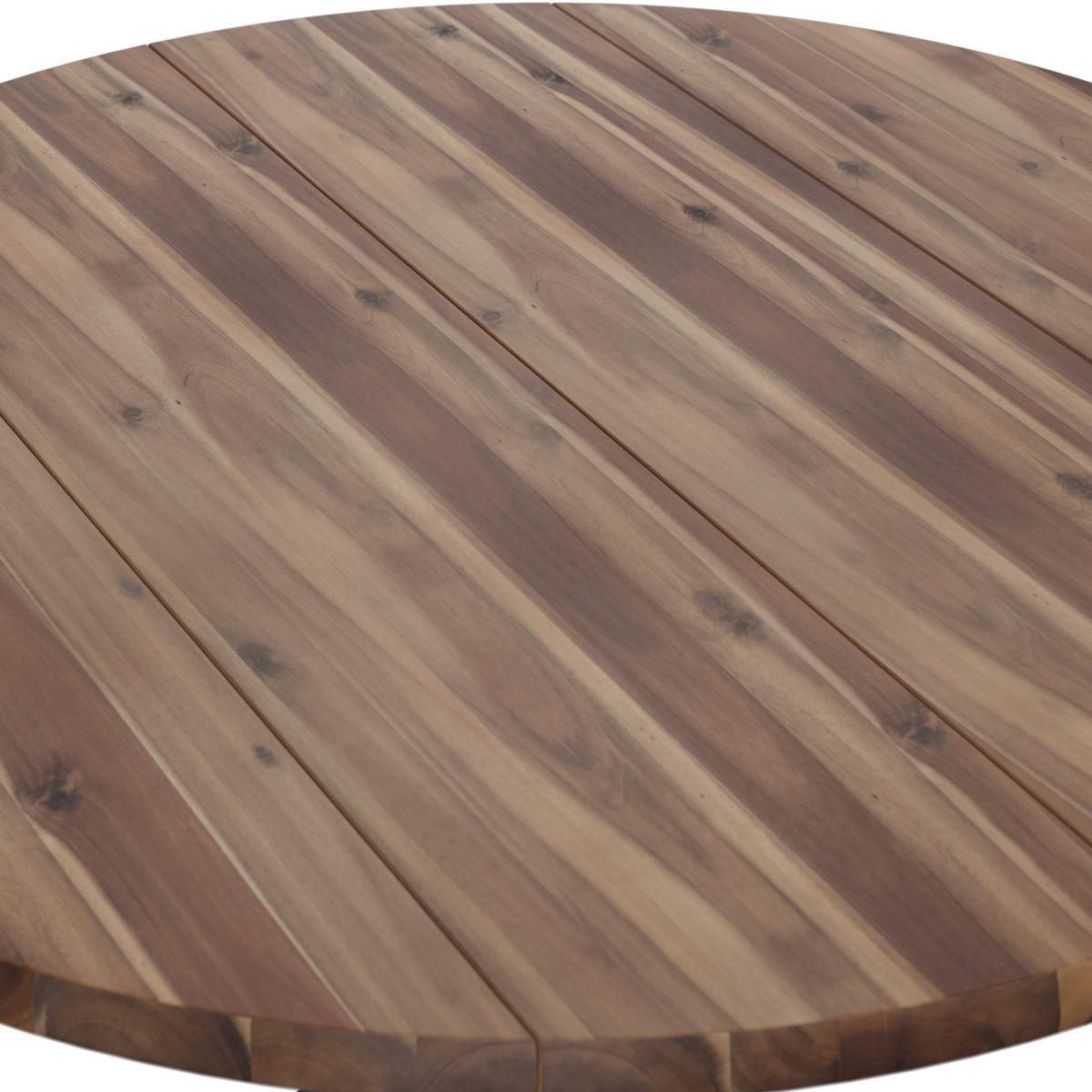GARTENTISCH 120/120/76 cm Holz, Metall rund  - Schwarz/Akaziefarben, MODERN, Holz/Metall (120/120/76cm) - Ambia Garden