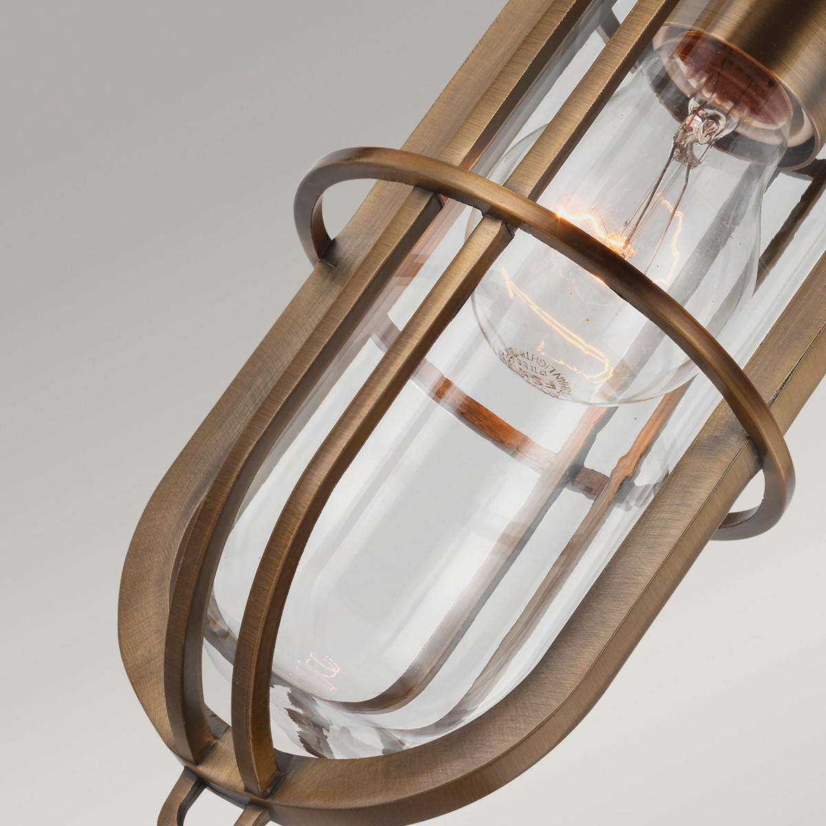 HÄNGELEUCHTE 14/45.3 cm    - Messingfarben, Konventionell, Glas/Metall (14/45.3cm) - Elstead Lighting