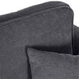 BIGSOFA Cord Dunkelgrau  - Dunkelgrau/Buchefarben, Design, Holz/Textil (240/63/90cm) - Carryhome