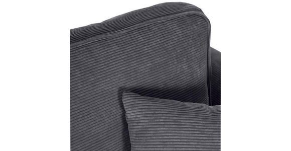 BIGSOFA Cord Dunkelgrau - Dunkelgrau/Buchefarben, Design, Holz/Textil (240/63/90cm) - Carryhome