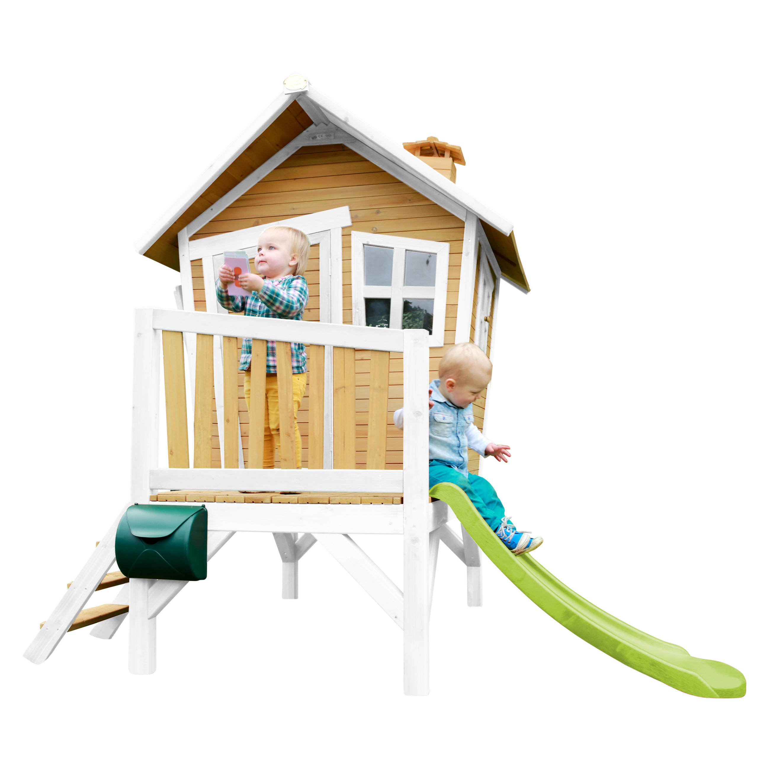LEKHUS 264/203/177 cm axi  - vit/grön, Basics, trä/plast (264/203/177cm)