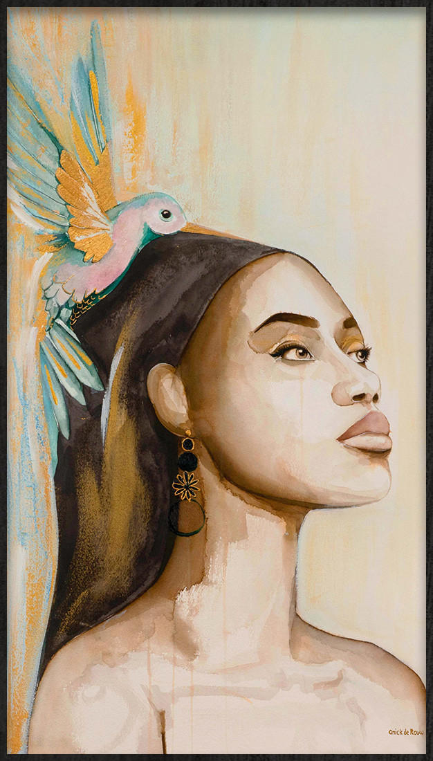 BILD Frauen  - Beige/Schwarz, Basics, Holz/Kunststoff (98/148/10cm)