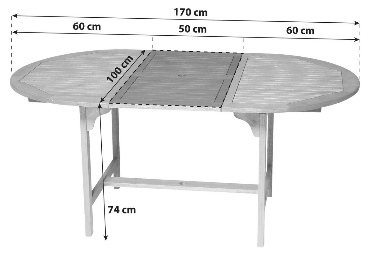 GARTENSET Eukalyptusholz Hartholz  - Naturfarben/Grün, KONVENTIONELL, Holz/Textil - Gardenson