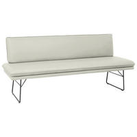 SITZBANK in Metall, Textil Schwarz, Hellgrau  - Hellgrau/Schwarz, Design, Textil/Metall (195/87/65cm) - Dieter Knoll