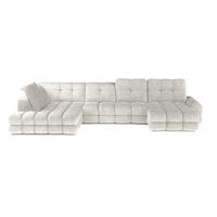 MEGA SOFFA i vävt tyg beige  - beige/svart, Design, trämaterial/trä (116/217/400cm) - Stylife