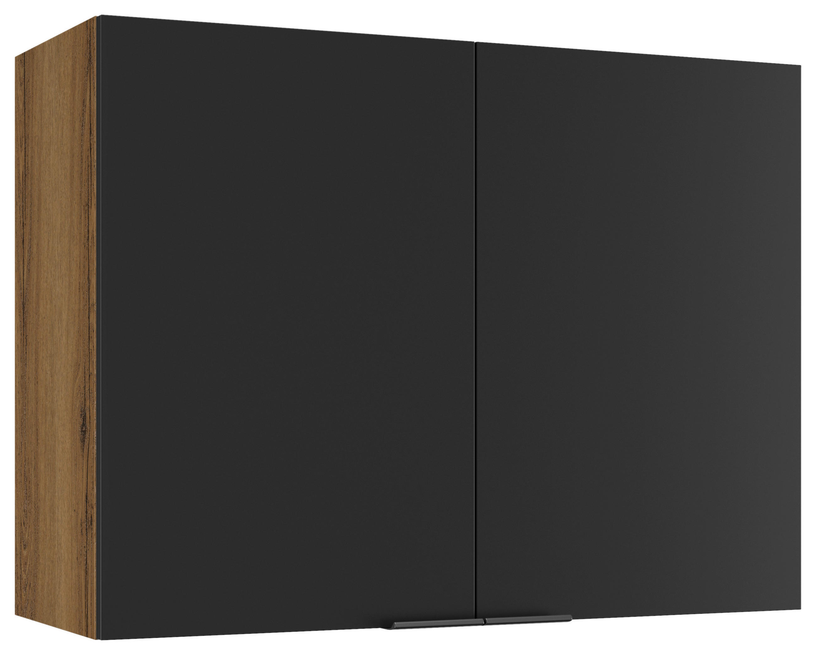 KÜCHENOBERSCHRANK 80/60/31 cm  in Schwarz, Eichefarben  - Eichefarben/Schwarz, Basics, Holzwerkstoff/Metall (80/60/31cm) - MID.YOU