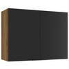 KÜCHENOBERSCHRANK 80/60/31 cm  in Schwarz, Eichefarben  - Eichefarben/Schwarz, Basics, Holzwerkstoff/Metall (80/60/31cm) - MID.YOU