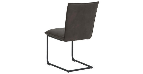 SCHWINGSTUHL in Textil Anthrazit - Anthrazit/Schwarz, Design, Textil/Metall (47/87/62cm) - Valnatura
