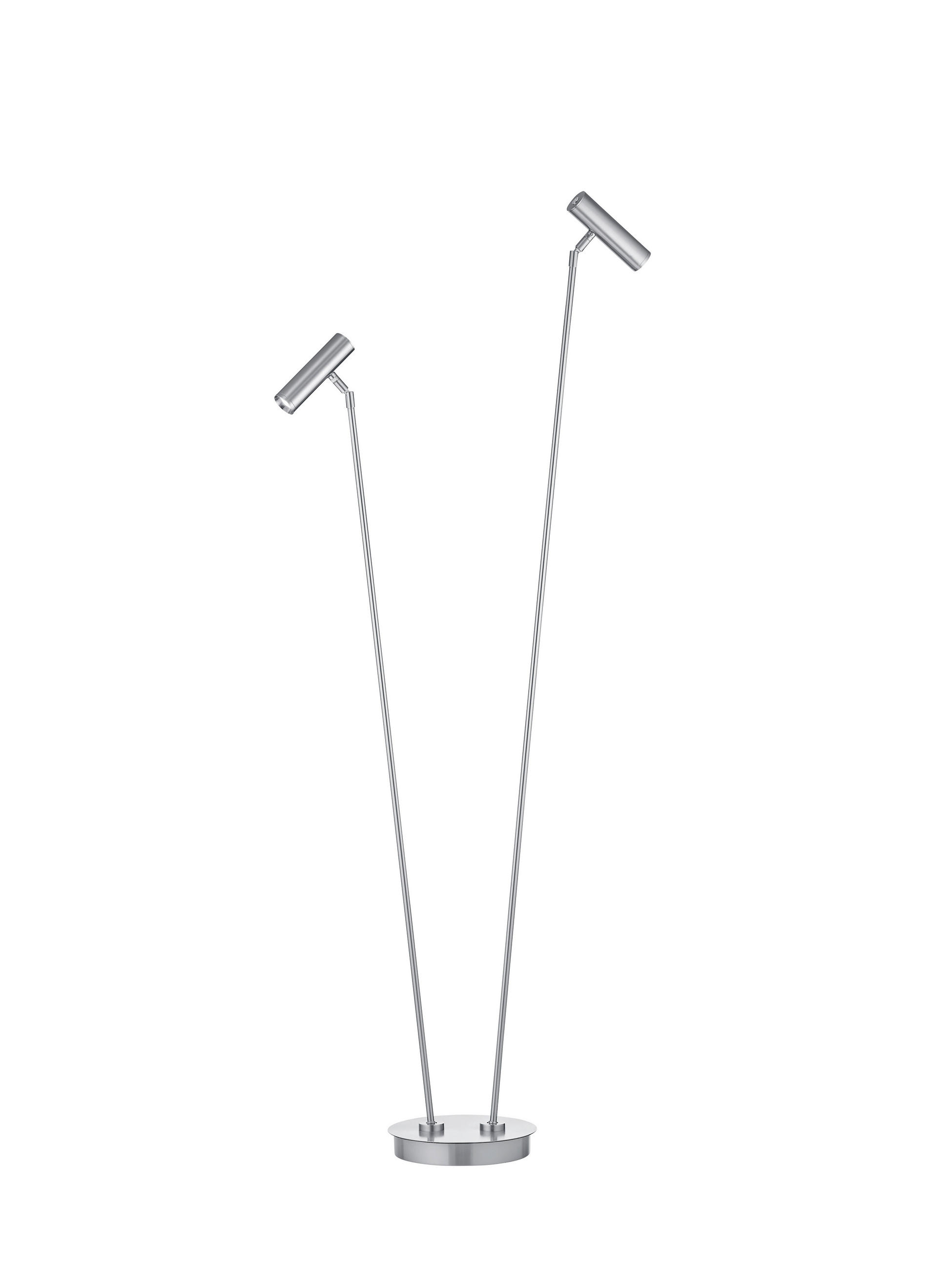 LED-STEHLEUCHTE Tom Pro 95.8/137 cm   - Chromfarben/Nickelfarben, MODERN, Metall (95.8/137cm) - Hell