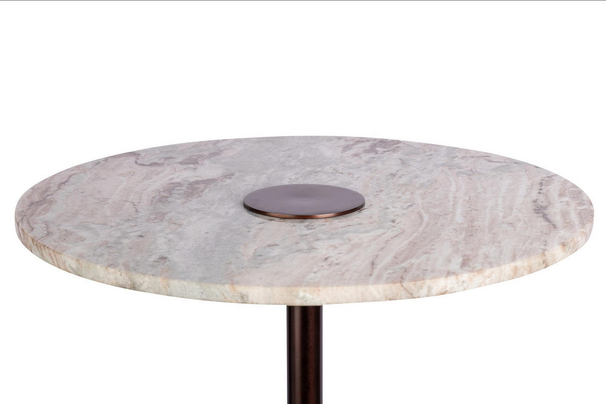 BEISTELLTISCH Braun, Grün  - Braun/Grün, Design, Stein/Metall (47/47/47cm) - Kayoom