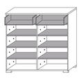 MEHRZWECKSCHRANK 98/100/34 cm  - Eichefarben/Silberfarben, Design, Holzwerkstoff/Kunststoff (98/100/34cm) - Moderano