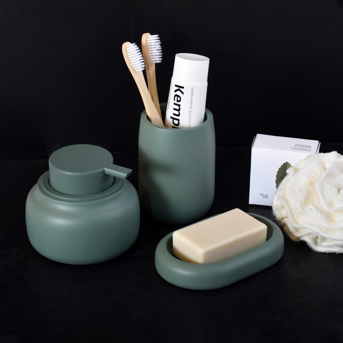 SEIFENSPENDER Kunststoff  - Graugrün, Basics, Kunststoff (10/9cm) - Spirella