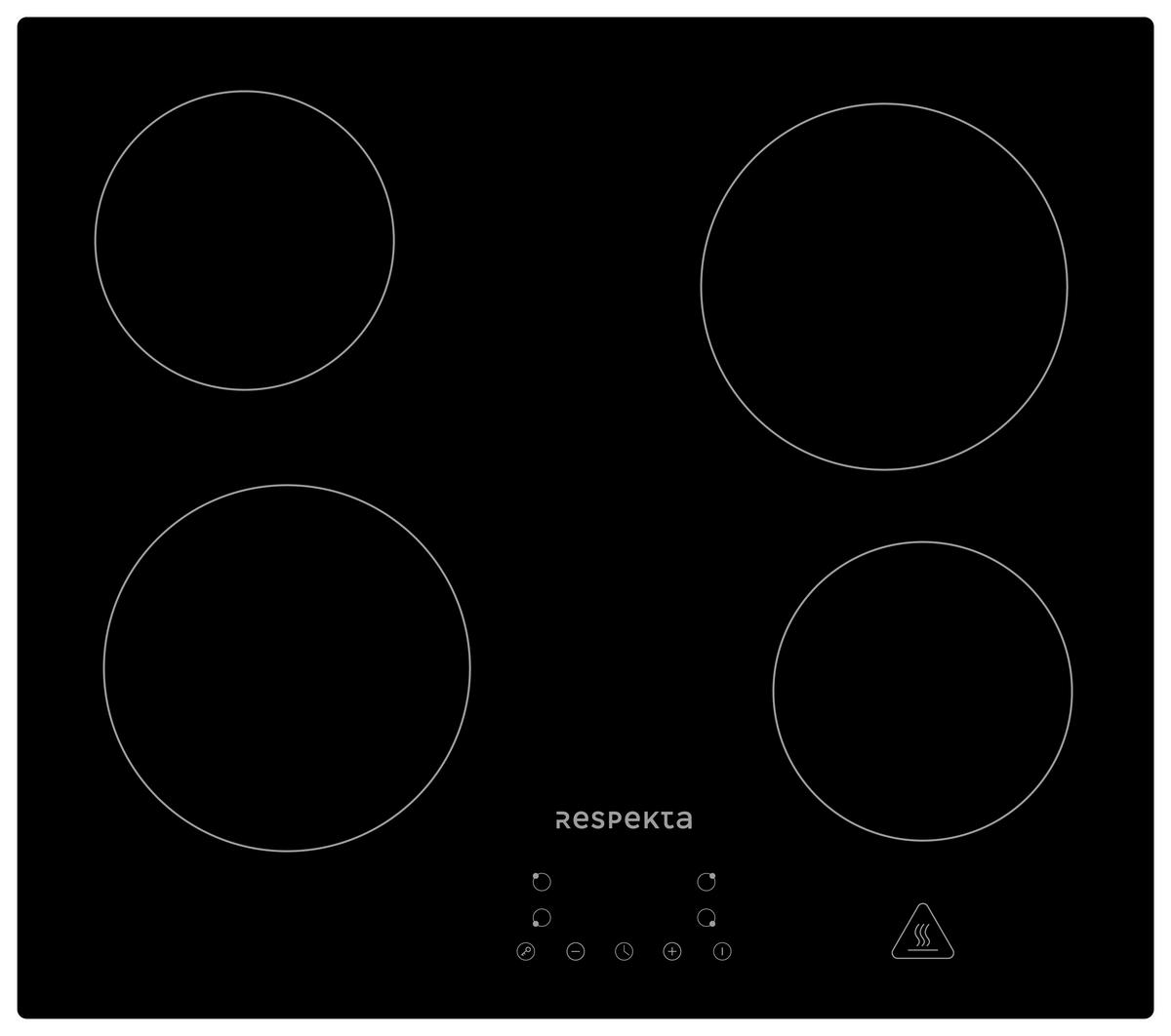 BACKOFENSET ASET7004400  - Schwarz, Trend, Glas/Metall (59,5/59,5/56,5cm) - Respekta