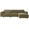 Freisteller von Pure Home Lifestyle ECKSOFA Olivgrün Echtleder.