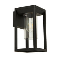 VÄGGLAMPA UTOMHUS - svart, Basics, metall/plast (15/27cm)