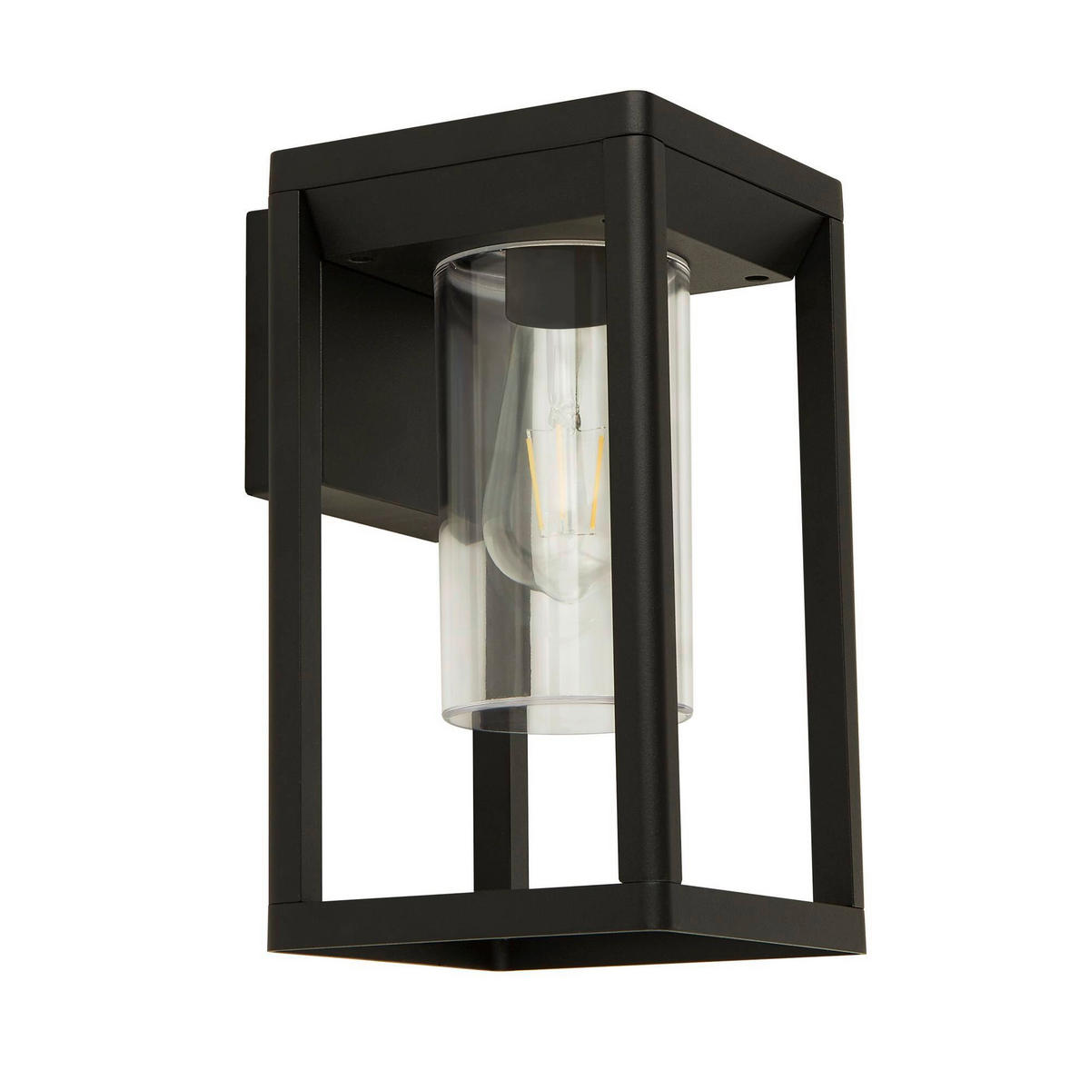 VÄGGLAMPA UTOMHUS - svart, Basics, metall/plast (15/27cm)